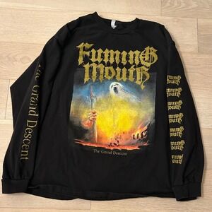 Fuming Mouth Hardcore Band Long Sleeve Tee Mens 2XL Punk Grunge Streetwear Edgy